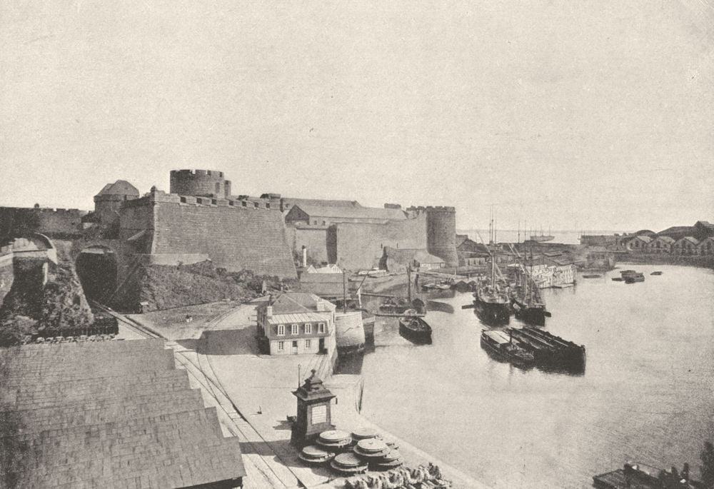 FINISTÈRE. Brest. Chateau 1895 old antique vintage print picture